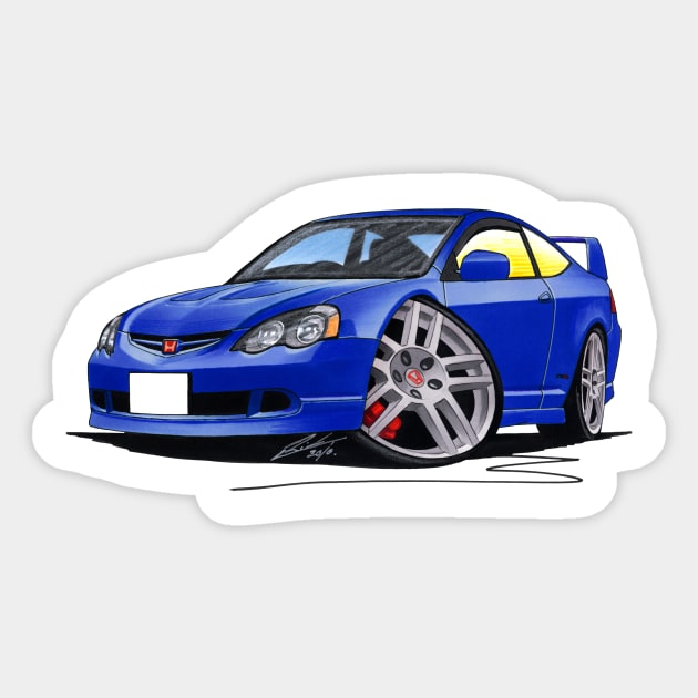 Honda Integra DC5 Blue Sticker by y30man5